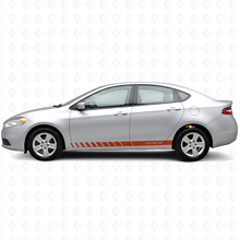 Strobe Stijl Rocker Panel Custom Strepen Vinyl Decal Kit voor Dodge Dart 2013+_4