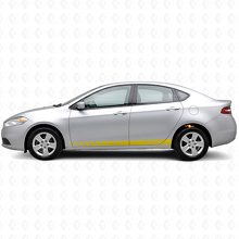 Strobe Stijl Rocker Panel Custom Strepen Vinyl Decal Kit voor Dodge Dart 2013+_5