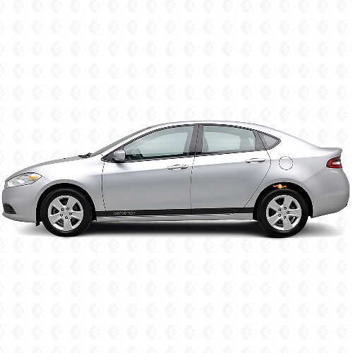 Aangepaste rechte deurzijstrepen vinyl decalset voor Dodge Dart