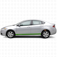 Aangepaste rechte deurzijstrepen vinyl decalset voor Dodge Dart_3