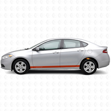 Aangepaste rechte deurzijstrepen vinyl decalset voor Dodge Dart_4