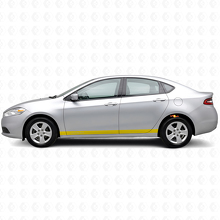 Aangepaste rechte deurzijstrepen vinyl decalset voor Dodge Dart_5