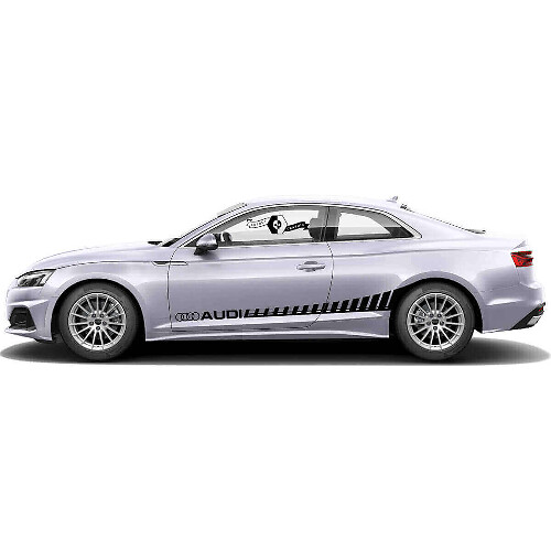 Strobe Style Gebrande Zijstrips Vinyl Decal Kit voor Audi A5