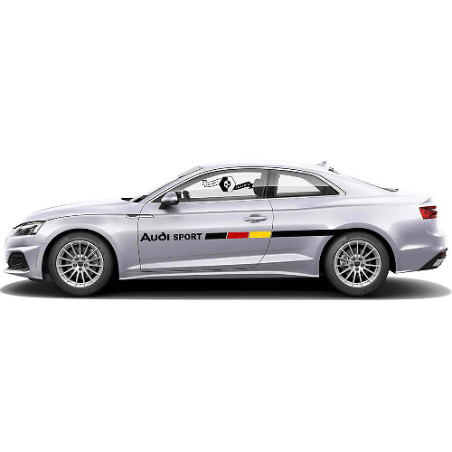 Duitse Vlag Stijl Merkzijdesticker Kit voor Audi A5
