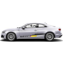Duitse Vlag Stijl Merkzijdesticker Kit voor Audi A5_4