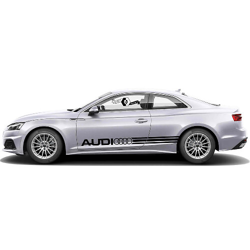 Gemerkt Zijstrepen Vinyl Decal Kit voor Audi A5_1