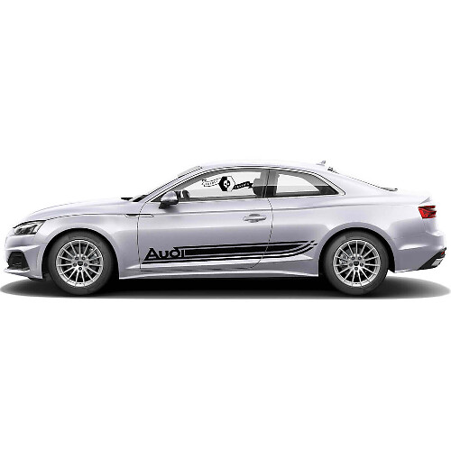 Branded zijkstrepen vinyl decalset voor Audi A5