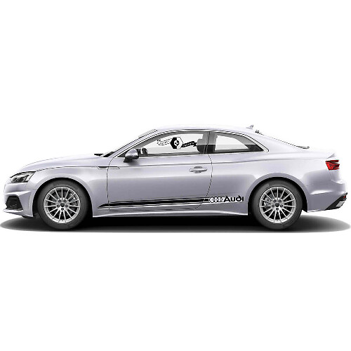 Branded Outline Zijstrips Vinyl Decal Set voor Audi A5