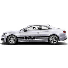 Branded Outline Zijstrips Vinyl Decal Set voor Audi A5_4