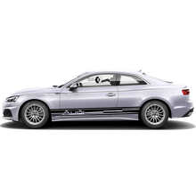 Branded Outline Zijstrips Vinyl Decal Set voor Audi A5_5
