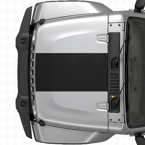 Centrale brede motorkapstreep vinyl decal voor Jeep Wrangler 2007+_1