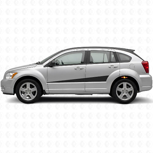 Uitbreidende zijstrepen vinyl decal kit voor Dodge Caliber 2007+