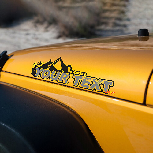 Mountains Style Lettering Vinyl Stickers Voor Jeep Wrangler Editie