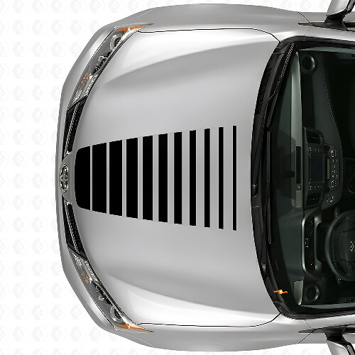 Uitbreidende Stroboscoop Motorkap Strepen Vinyl Decal voor Toyota RAV4 2013+