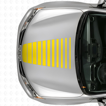 Uitbreidende Stroboscoop Motorkap Strepen Vinyl Decal voor Toyota RAV4 2013+_5