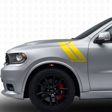 Maatwerk Dubbele Strepen Voorkuip Vinyl Decal Kit voor Dodge Durango 2011+_5