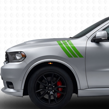 Triple Strepen Voorspatbord Vinyl Decal Kit voor Dodge Durango 2011+_3