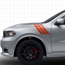 Triple Strepen Voorspatbord Vinyl Decal Kit voor Dodge Durango 2011+_4
