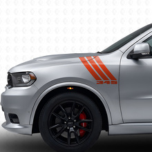 345 Triple Stripes Voorvleugel Vinyl Decal Kit voor Dodge Durango 2011+_4