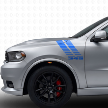 345 Strobe Strepen Voorspatbord Vinyl Decal Kit voor Dodge Durango 2011+_2