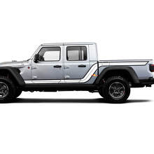 Twin Outline Zijstrepen Vinyl Decal Kit voor Jeep Gladiator_2