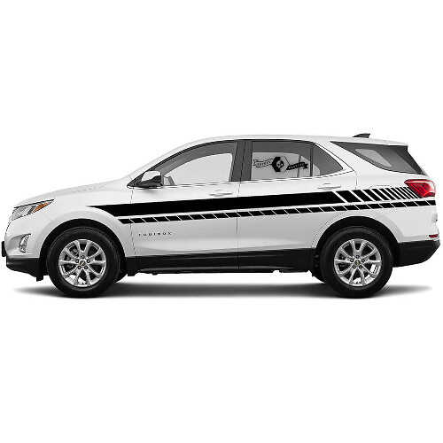Racing stijl zijstrepen vinyl decal kit voor Chevrolet Equinox 2021