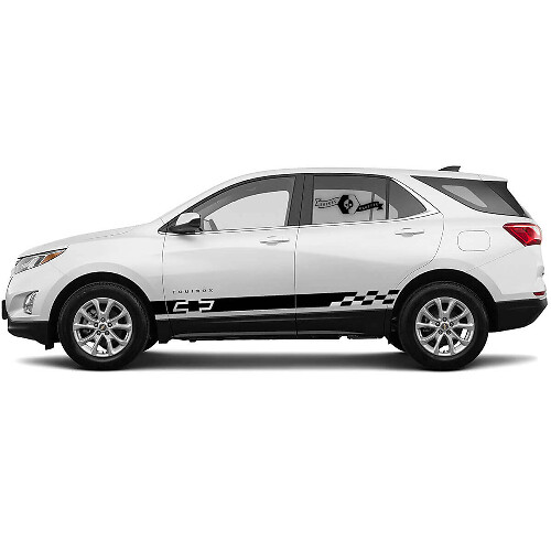 Racingstijl Deur Zijstrips Vinyl Decal Kit voor Chevrolet Equinox 2021