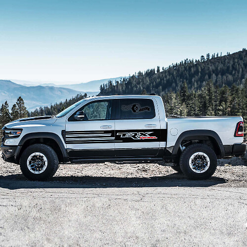 TRX Rebel Deurzijstrepen Vinyl Decal Kit voor Dodge Ram Rebel 2021+
