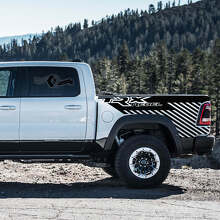 TRX Rebel Bedside Stripes Vinyl Decal Set voor Dodge Ram Rebel 2021+_2