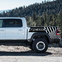 TRX Rebel Bedside Stripes Vinyl Decal Set voor Dodge Ram Rebel 2021+_3