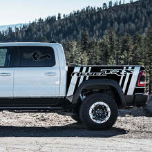 TRX Rebel Bedside Stripes Vinyl Decal Set voor Dodge Ram Rebel 2021+_4