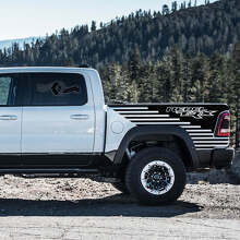 Strobe-Style Bedside Strepen Vinyl Sticker Set voor Dodge Ram Rebel 2021+_3