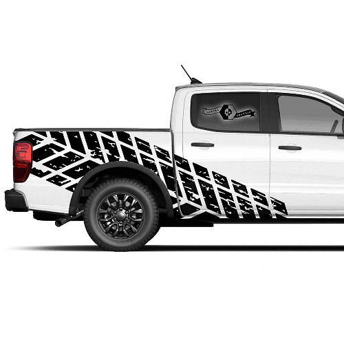 Versleten bandenstrepen zij vinyl decal kit voor musclecar truck