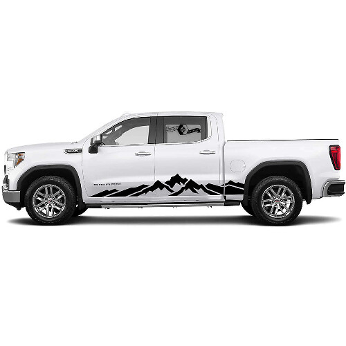 Mountain Range Side Vinyl Decal Kit voor GMC Sierra
