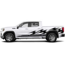 Abstract Strepen Zij Vinyl Decal Kit voor GMC Sierra_2