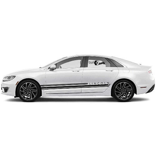 Gedecoreerde zijkantenstrepen vinyl decalset voor Lincoln MKZ_1