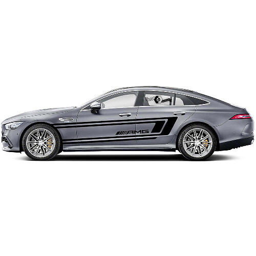 AMG Stijl Dubbele Zijstrepen Vinyl Decal Kit voor Mercedes Benz AMG GT3