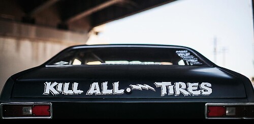 Kill All Tires Vinylsticker Voor Auto's