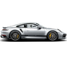 Racingstijl zijstrepen vinyl sticker kit voor Porsche 911 Turbo S_5