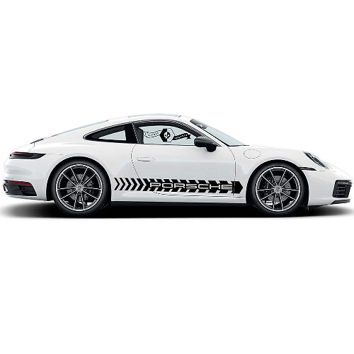 Porsche Lettering Zijstrepen Vinyl Sticker Kit voor Porsche Carrera 911_1