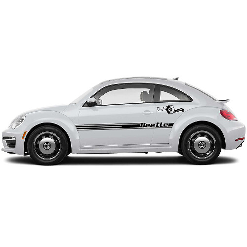 Beetle Lettering Zijkant Accents Strepen Vinyl Decal Kit voor Volkswagen Beetle_1