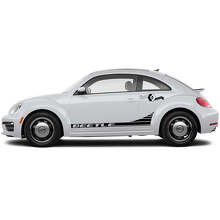 Merkletters Zijdelingse Racestrepen Vinyl Decal Set voor Volkswagen Kever_5