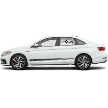 Merkletters en logo zijstrepen vinyl decalset voor Volkswagen Jetta_2