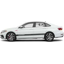 Merkletters en logo zijstrepen vinyl decalset voor Volkswagen Jetta_5