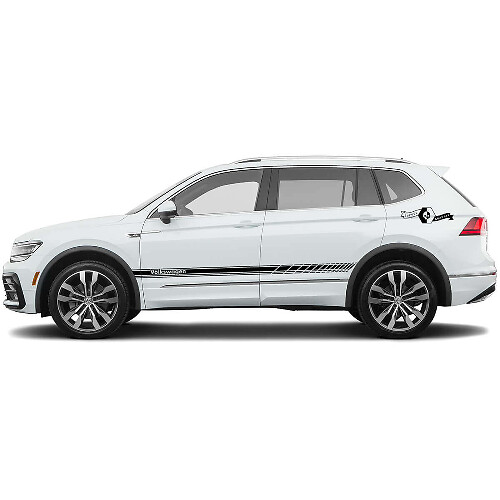Merkletters Zijstrepen Vinyl Decal Kit voor Volkswagen Tiguan