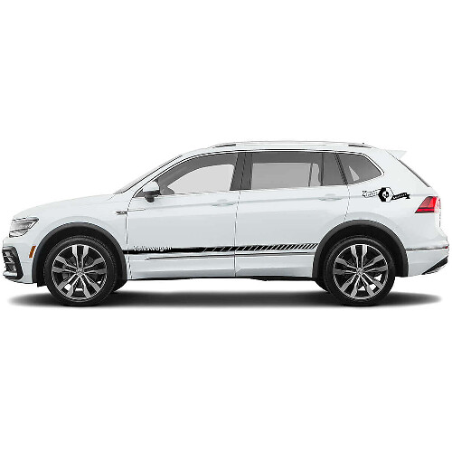 Belettering Zijstrepen Vinyl Decal Kit voor Volkswagen Tiguan_1