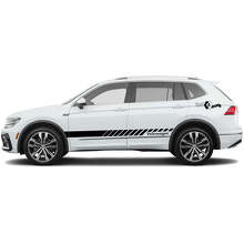 Rally-stijl zijstrepen vinyl decal kit voor Volkswagen Tiguan_3