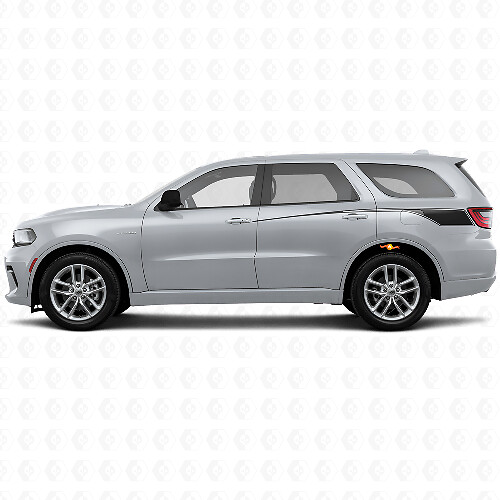 Aflopende Omrande Achterzijde Strepen Vinyl Decal Set voor Dodge Durango 2011+
