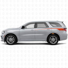 Aflopende aangepaste achterste zijstrepen vinyl decal set voor Dodge Durango 2011+_4