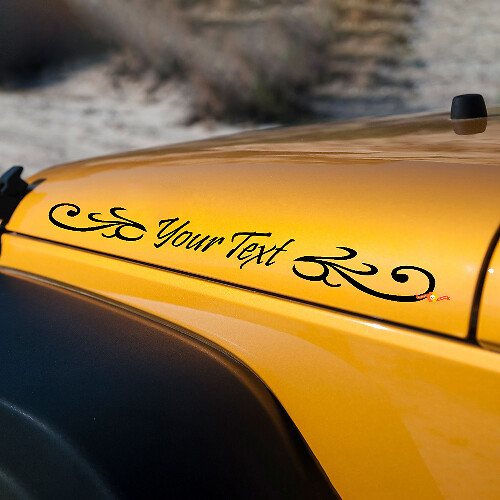 Versierde motorkap zijvinylstickers voor Jeep Wrangler